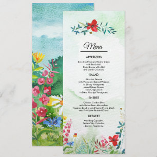 Wild Meadow   Farinhas Selvagens — Cartão de Menu 