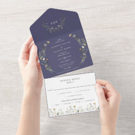 Wild Meadow Floral Wedding Marinho Blue