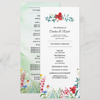 Wild Meadow | Programa de Casamento de Flores Selv