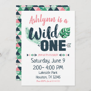 Wild One Boho Primeiro Convite de Aniversário