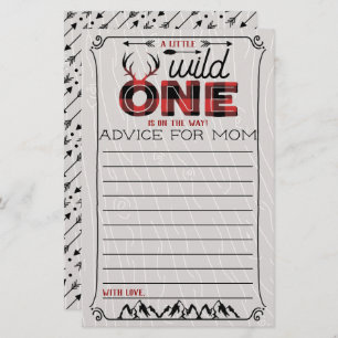 Wild One Boys Rustic Xadrez Lumberjack Baby Advice