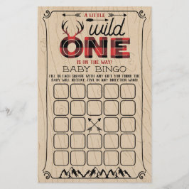 Wild One Boys Rustic Xadrez Lumberjack Baby Bingo