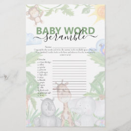 Wild One Safari - Jogo de Chá de fraldas