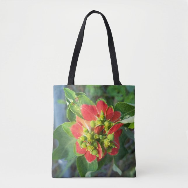 Wild Poinsettia em um saco de tote todo impresso (Frente)