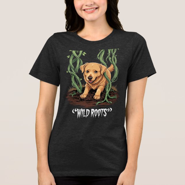 Wild Roots – Spooky Golden Retriever Garden Design (Frente)
