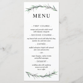 Wild Rosemary Botanical Wedding Menu
