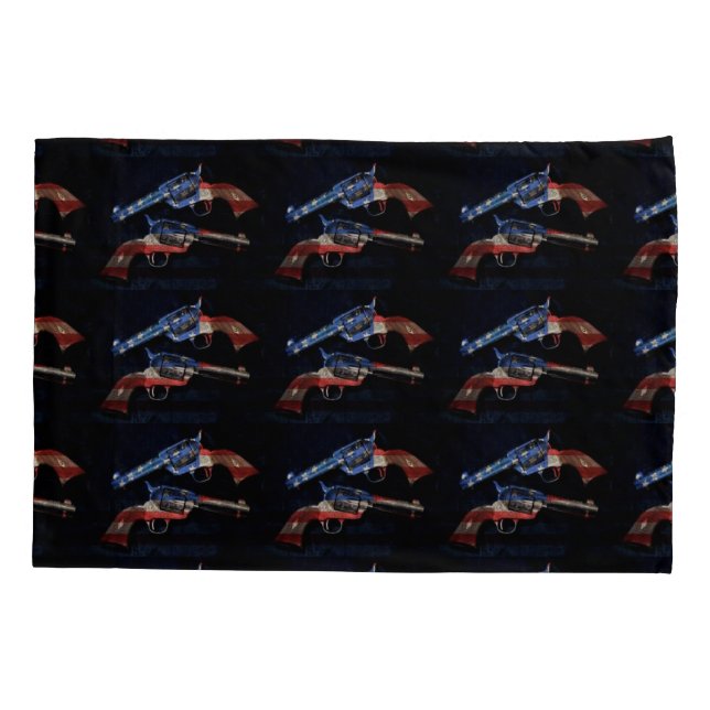 Wild West American Flag Seis Shooters (Verso)
