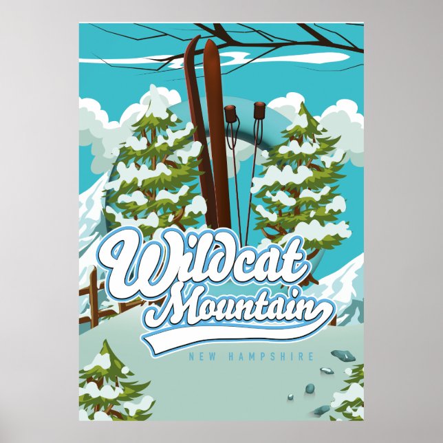 Wildcat Mountain New Hampshire Ski poster (Frente)