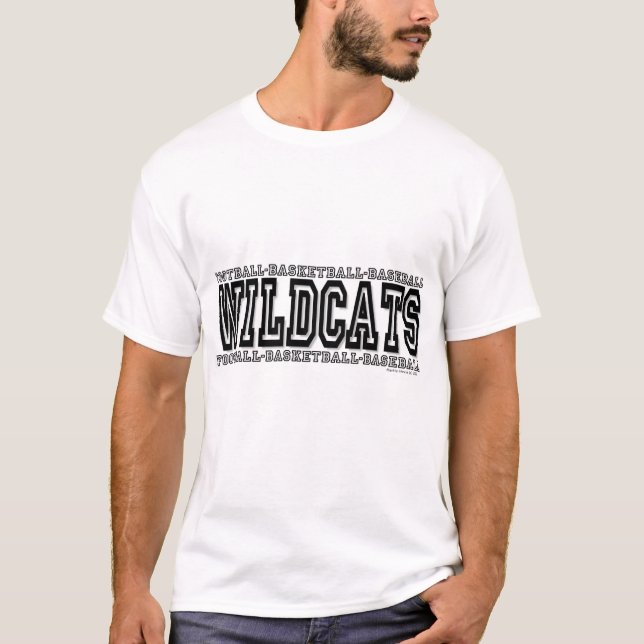 Wildcats 3d: Futebol, Basquete, Camisa de Baseball (Frente)