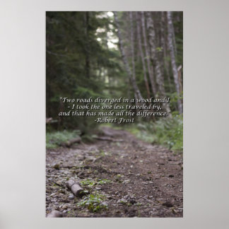 Wilderness Robert Frost Quote Poster - Grande