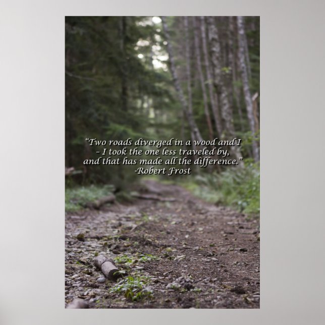 Wilderness Robert Frost Quote Poster - Grande (Frente)
