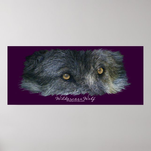 Wilderness Wolf Eyes Art Poster (Frente)