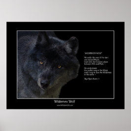 WILDERNESS WOLF Wildlife Supporter Poster poema