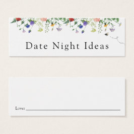 Wildflower and Bee Date Idea Card noturno