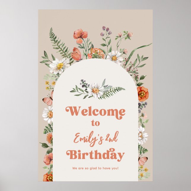 Wildflower Birthday Poster (Frente)