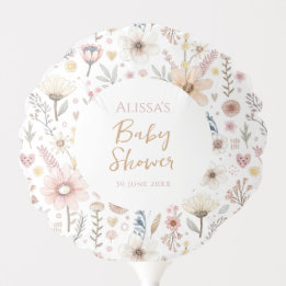 Wildflower Boho Floral Chá de fraldas