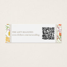 Wildflower Boho Wedt Gift Registro QR