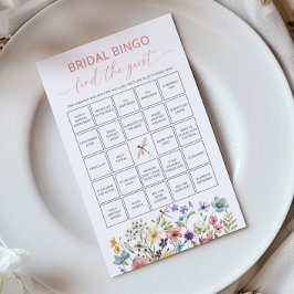 Wildflower Butterfly Bridal Bingo encontra o convi