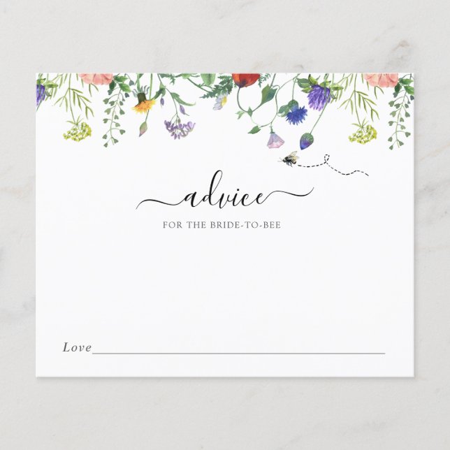 Wildflower e Bee Advice para a Noiva (Frente)