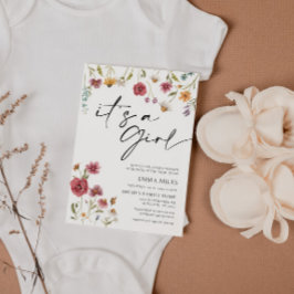 Wildflower É um Convite para Chás de fraldas de Me