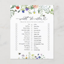 Wildflower Ela Preferencialmente | Jogo Chá de pan