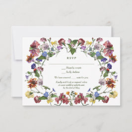 Wildflower Frame Rustic Boho Weding RSVP