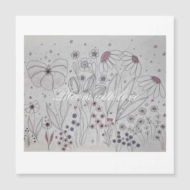 Wildflower Meadow Magnetic Card (Frente)