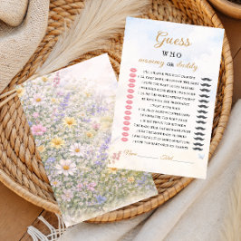 Wildflower Mommy or Daddy Guessing Game