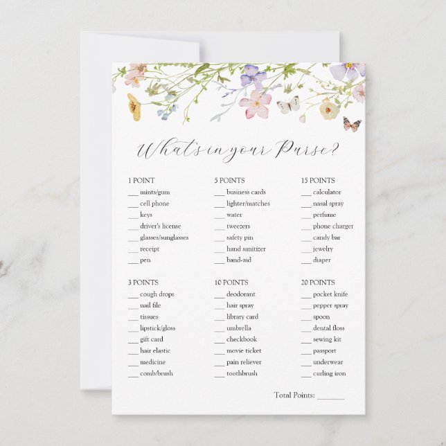 Wildflower O que está no seu Cartão de Jogo de Bol (Frente)