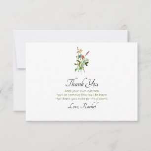 Wildflower Obrigado Cartões