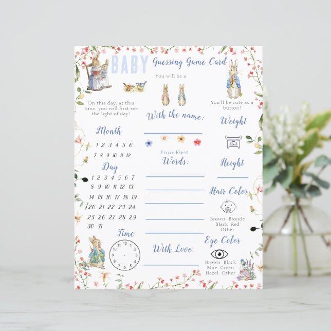 Wildflower Peter o Jogo do Chá de fraldas do Coelh (Em pé/Frente)