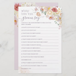 Wildflower Purple Bridal, o que o noivo disse