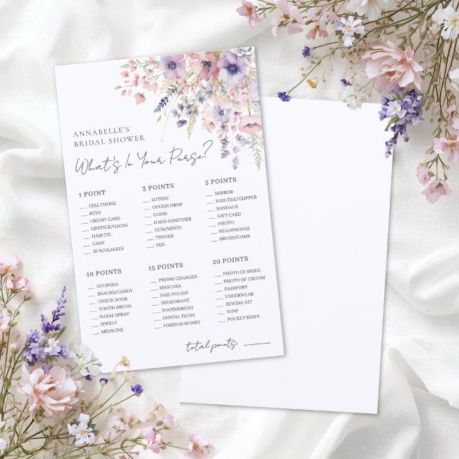 Wildflower Purse Bridal Shower Game (Wildflower Purse Bridal Shower Game)