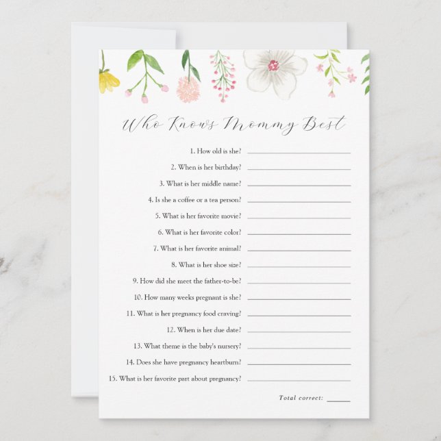 Wildflower que conhece o melhor cartão de jogo par (Frente)