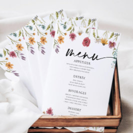 Wildflower Wedding Flat Menu