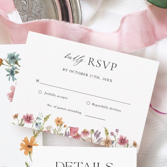 Wildflower Wedding RSVP (Criador carregado)