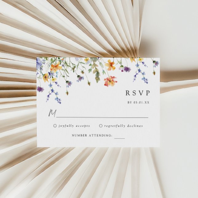 Wildflower Wedding RSVP Card (Criador carregado)