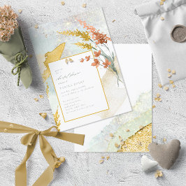 Wildflower Wedding Watercolor Bridal Sh Dourado ID