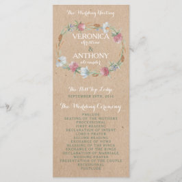 Wildflower Wreath No Programa De Casamento De Kraf