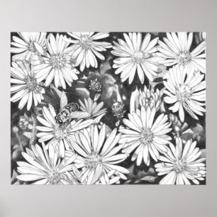 Wildflowers & poster das belas artes do impressão