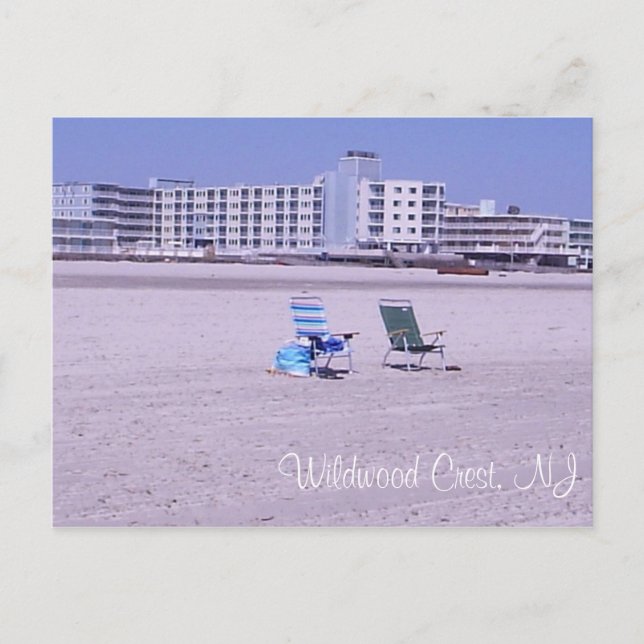 Wildwood Crest, cartão postal do NJ (Frente)