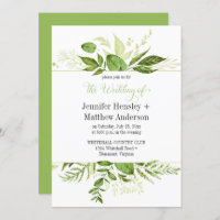 Wildwoods Greenery Enquadra Convites para Casament