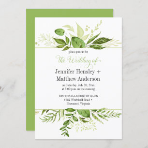 Wildwoods Greenery Enquadra Convites para Casament