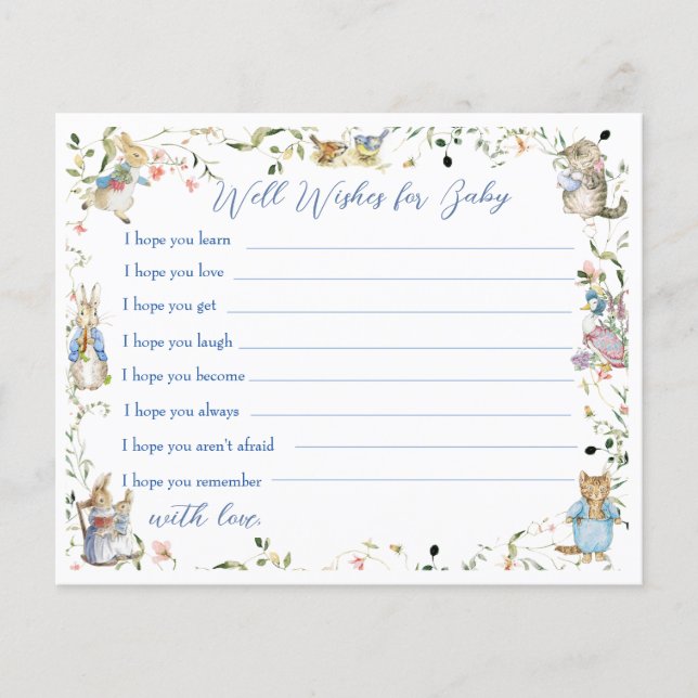 Wilflower Peter o Coelho Bem Desejo por Bebê (Frente)