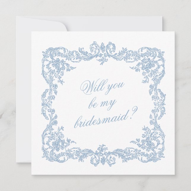 Will You Be My Bridesmaid Proposal Invitation Card (Frente)