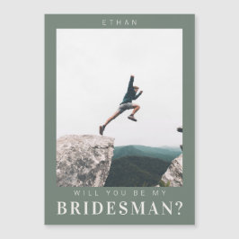 Will you be my Bridesman Minimalist Photo Modern