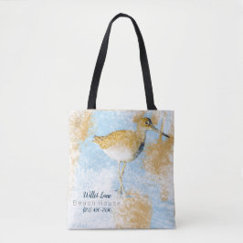 Willet Shorebird Férias da Casa Tote Bag