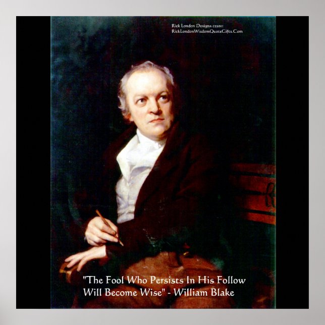 William Blake "Torne-se sábio" Posters de sabedori (Frente)