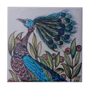 William De Morgan - Peacock - Azulejo 1 de 3