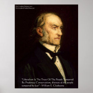 William Gladstone - Poster dos Liberais e Conserva